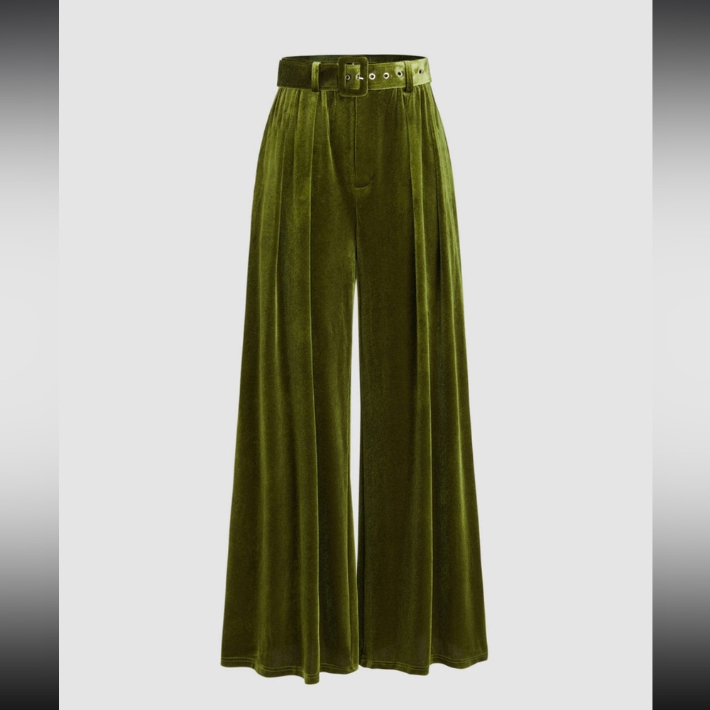 ‼️FINAL PRICE‼️ HIGH WASTED VELVET PANTS